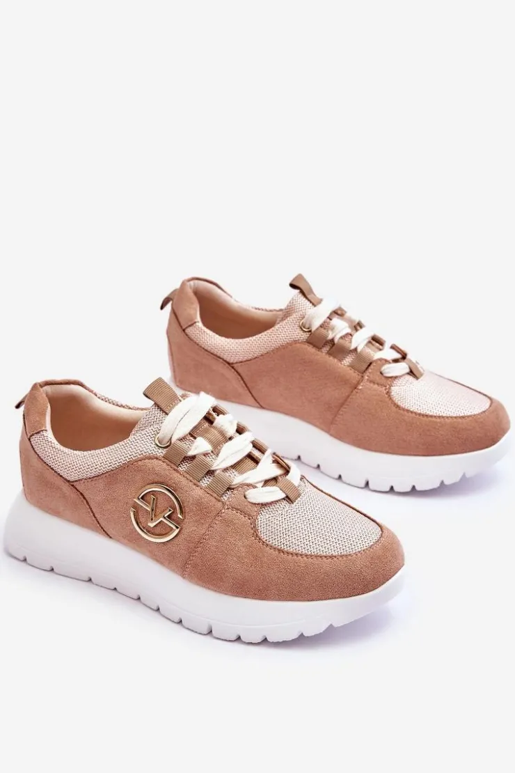 Sale Buty damskie Vinceza Damskie Buty Sportowe Na Platformie Beżowe Aisha Beżowy