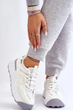 Clearance Boto Damskie Buty Sportowe Na Platformie Białe Dakari