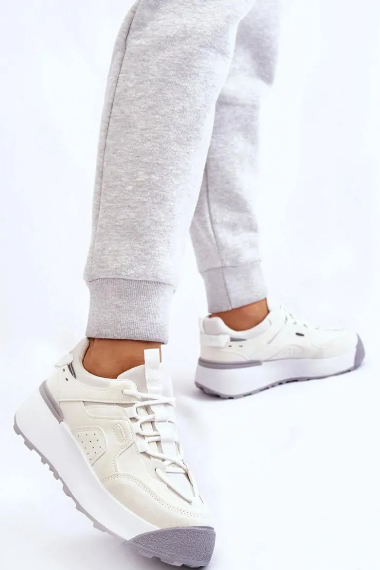 Clearance Boto Damskie Buty Sportowe Na Platformie Białe Dakari