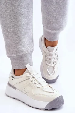 Clearance Boto Damskie Buty Sportowe Na Platformie Białe Dakari