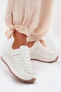 Damskie Boto Damskie Buty Sportowe Na Platformie Białe Yandia