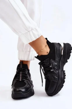 Damskie Boto Damskie Buty Sportowe Skarpetkowe Wsuwane Czarne Berna