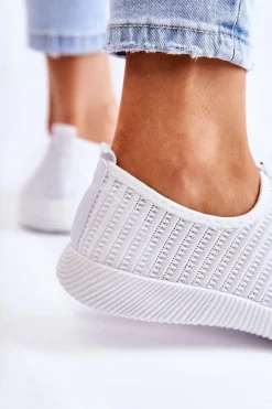 Damskie Boto Damskie Buty Sportowe Slip-On Białe Charlien