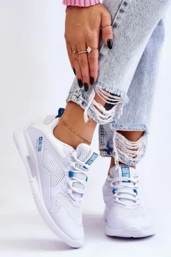 Damskie Big Star Shoes Damskie Buty Sportowe Sneakersy Big Star LL274373 Białe