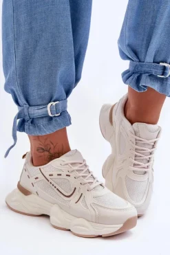 Damskie Boto Damskie Buty Sportowe Sneakersy Beżowe Feluci