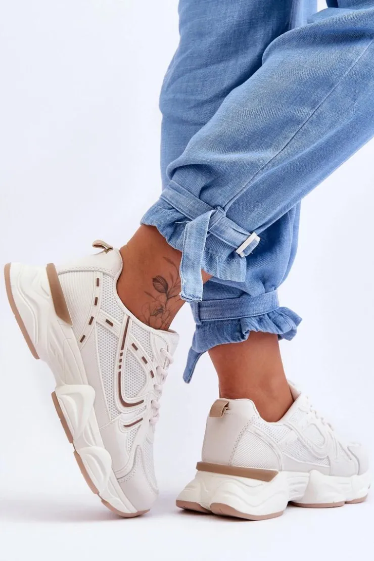 Damskie Boto Damskie Buty Sportowe Sneakersy Beżowe Feluci