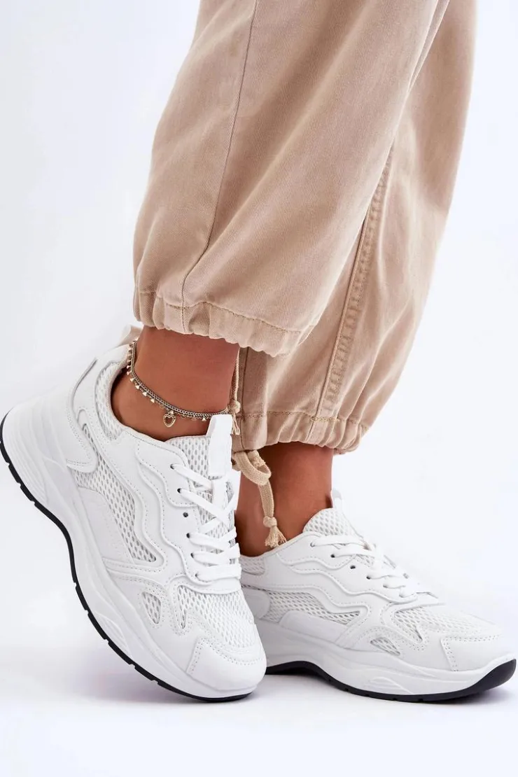 Best Boto Damskie Buty Sportowe Sneakersy Na Platformie Białe Lomare