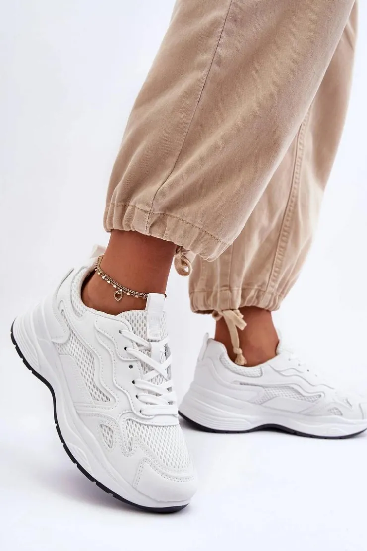 Best Boto Damskie Buty Sportowe Sneakersy Na Platformie Białe Lomare