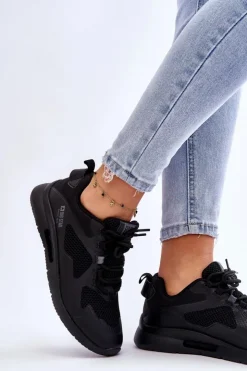 Damskie Big Star Shoes Damskie Buty Sportowe Sneakersy Big Star LL274372 Czarne