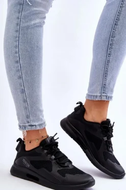 Damskie Big Star Shoes Damskie Buty Sportowe Sneakersy Big Star LL274372 Czarne