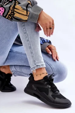 Damskie Big Star Shoes Damskie Buty Sportowe Sneakersy Big Star LL274372 Czarne