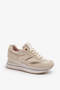 Boto Buty Sportowe Na Platformie|Sneakersy Damskie*Damskie Buty Sportowe Sneakersy Na Platformie Beżowe Atnarama