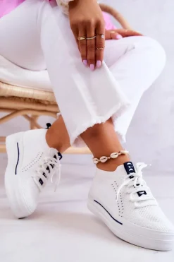 Damskie GOE Damskie Buty Sportowe Sneakersy JJ2N4164 Białe