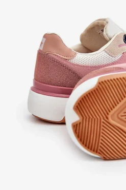 Damskie Big Star Shoes Damskie Buty Sportowe Sneakersy Big Star LL274438 Różowo-Białe