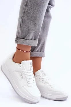 Damskie Big Star Shoes Damskie Buty Sportowe Sneakersy Big Star MM274354 Białe