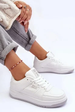 Damskie Big Star Shoes Damskie Buty Sportowe Sneakersy Big Star MM274354 Białe