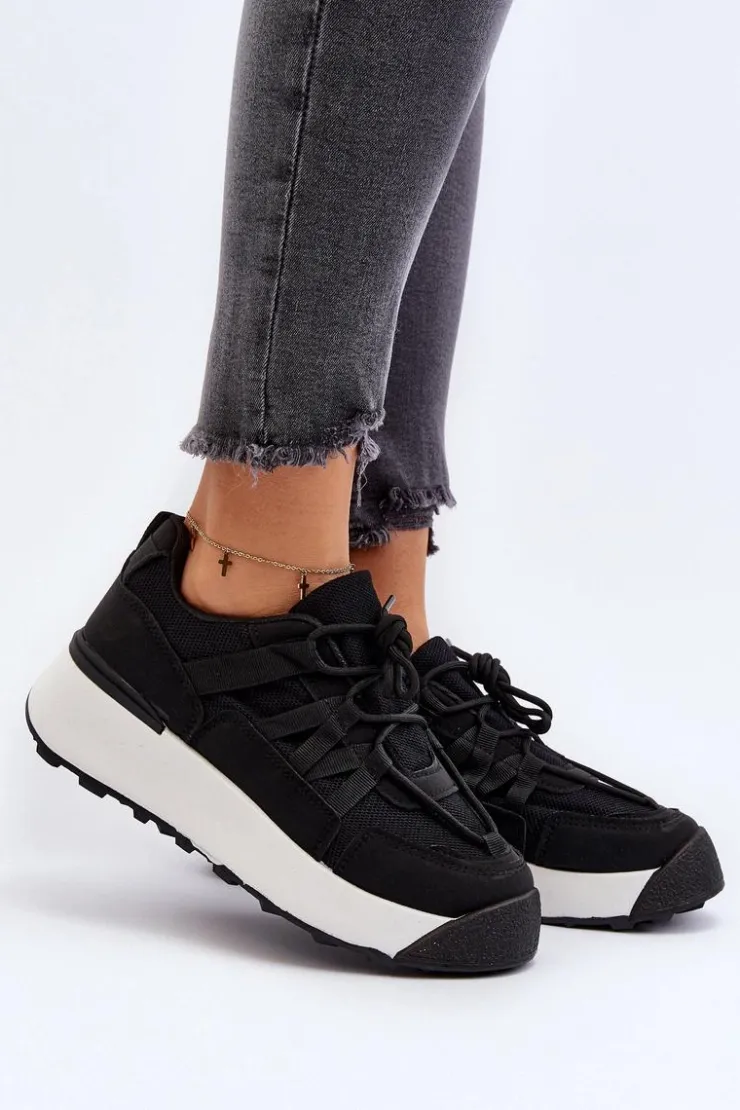 Boto Sneakersy Damskie*Damskie Buty Sportowe Sneakersy Czarne Phyrena