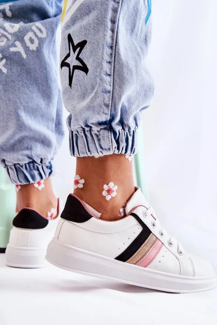 Damskie Boto Damskie Buty Sportowe Wiązane Białe Renesme