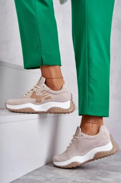 Buty damskie Vinceza Damskie Buty Sportowe Wiązane Beżowe Tolea