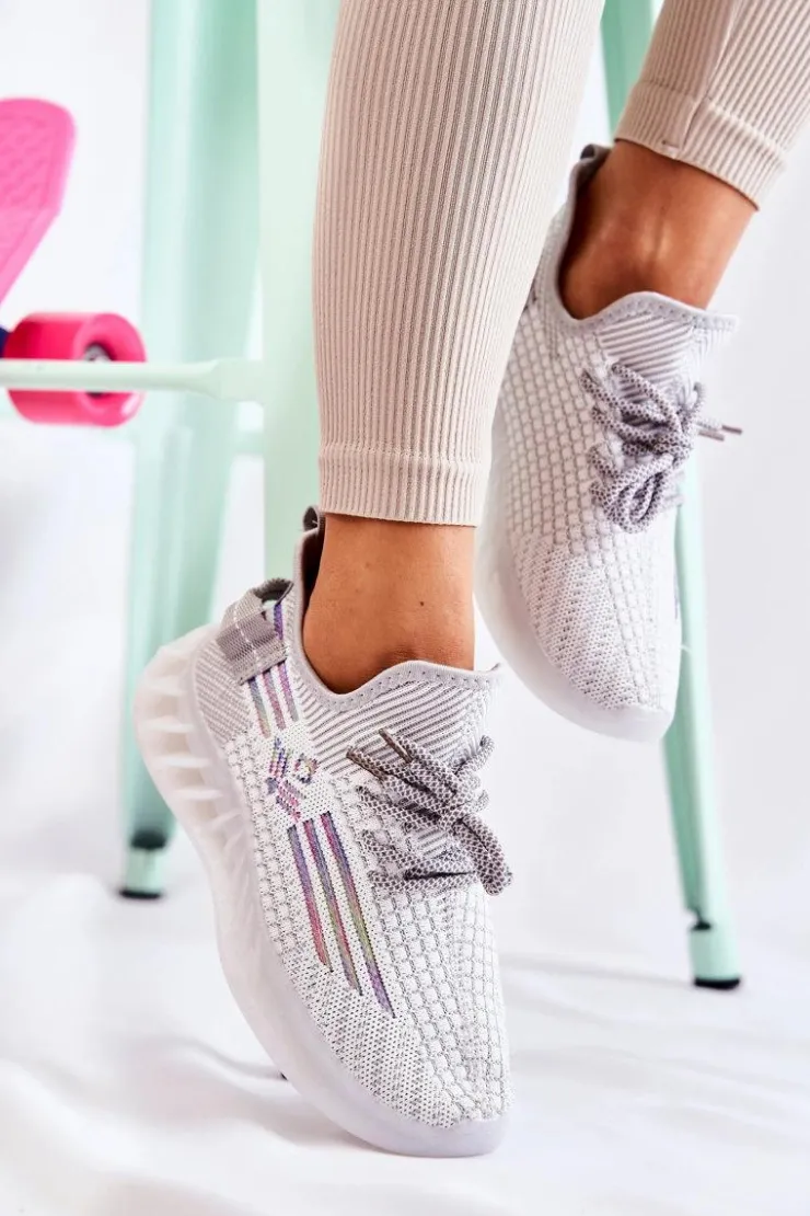 Damskie Boto Damskie Buty Sportowe Wsuwane Szare Rokko