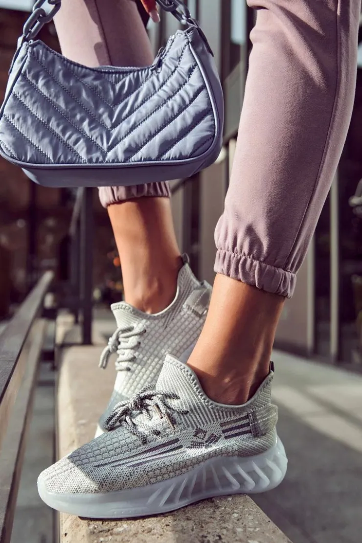 Damskie Boto Damskie Buty Sportowe Wsuwane Szare Rokko