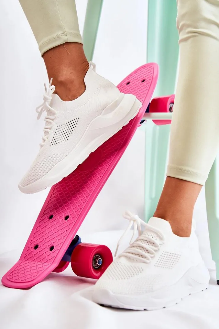 Best Boto Damskie Buty Sportowe Wsuwane Białe Savanna