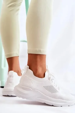 Best Boto Damskie Buty Sportowe Wsuwane Białe Savanna