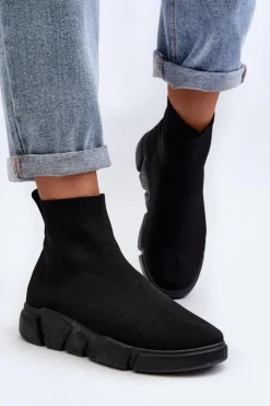 Damskie Boto Damskie Buty Sportowe Ze Skarpetą Czarne Zirila