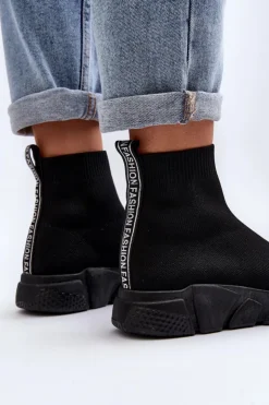 Damskie Boto Damskie Buty Sportowe Ze Skarpetą Czarne Zirila