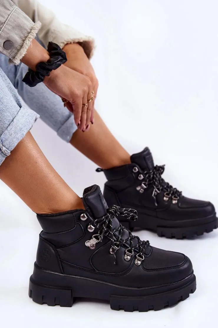 Damskie Lee Cooper Damskie Buty Trekkingowe LCJ-22-31-1435 Czarne