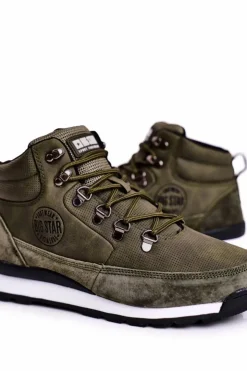 Outlet Big Star Shoes Damskie Buty Trekkingowe Big Star Khaki GG274617