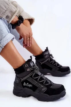 Damskie Lee Cooper Damskie Buty Trekkingowe Trapery LCJ-22-31-1441 Czarne