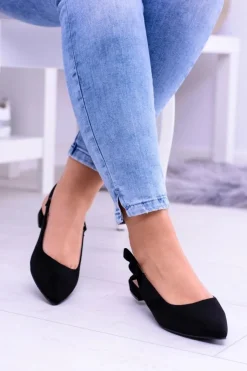 Online Boto Damskie Czarne Baleriny w Szpic Howla