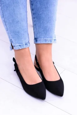 Online Boto Damskie Czarne Baleriny w Szpic Howla