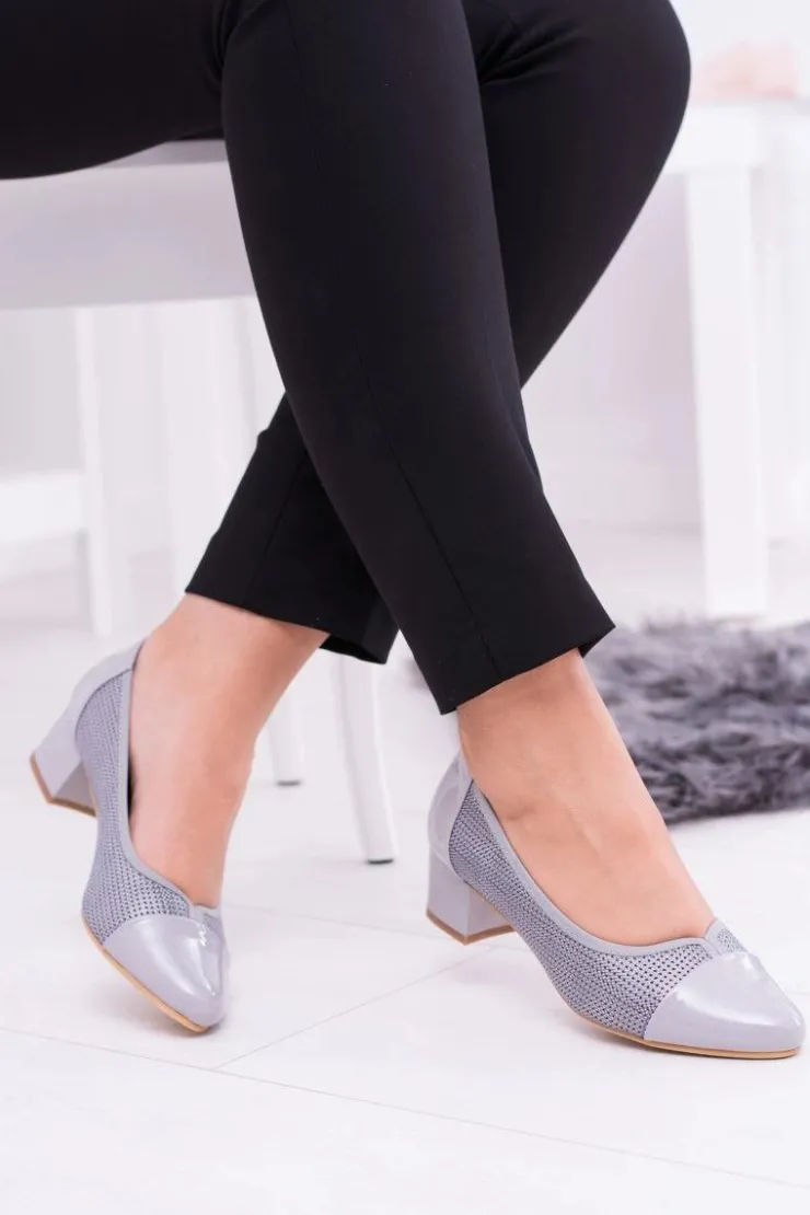 Damskie Buty Sergio Leone Damskie Czółenka Sergio Leone Szare Hermida