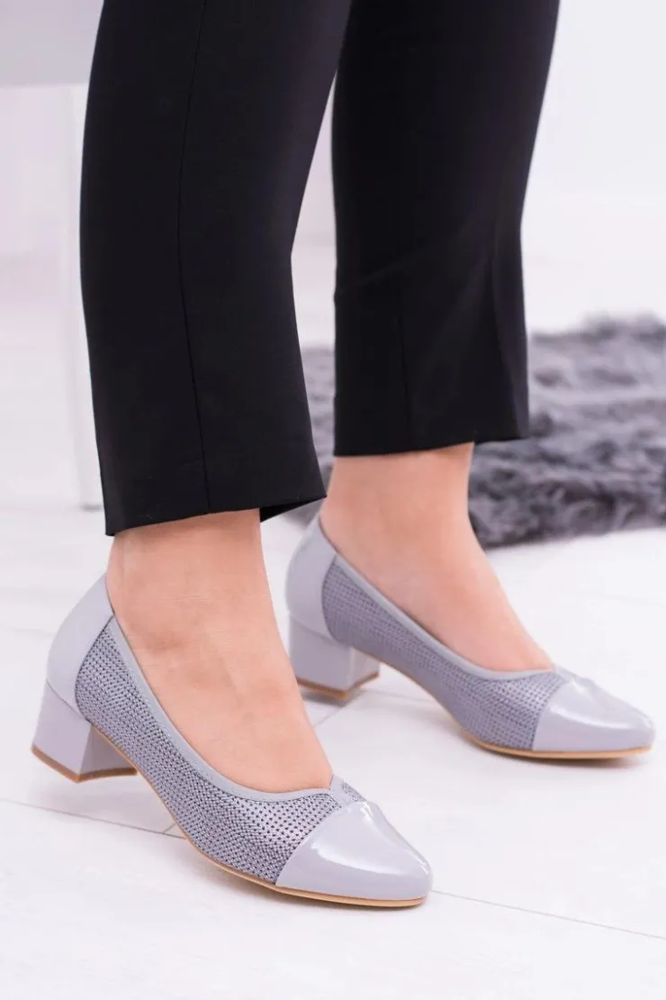 Damskie Buty Sergio Leone Damskie Czółenka Sergio Leone Szare Hermida