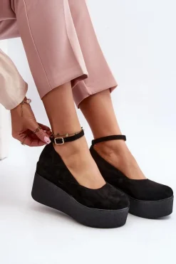 Boto Sandały Na Koturnie*Damskie Espadryle Na Koturnie Czarne Malla