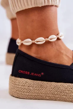 Best Cross Jeans Damskie Espadryle Na Platformie JJ2R4015C Czarne