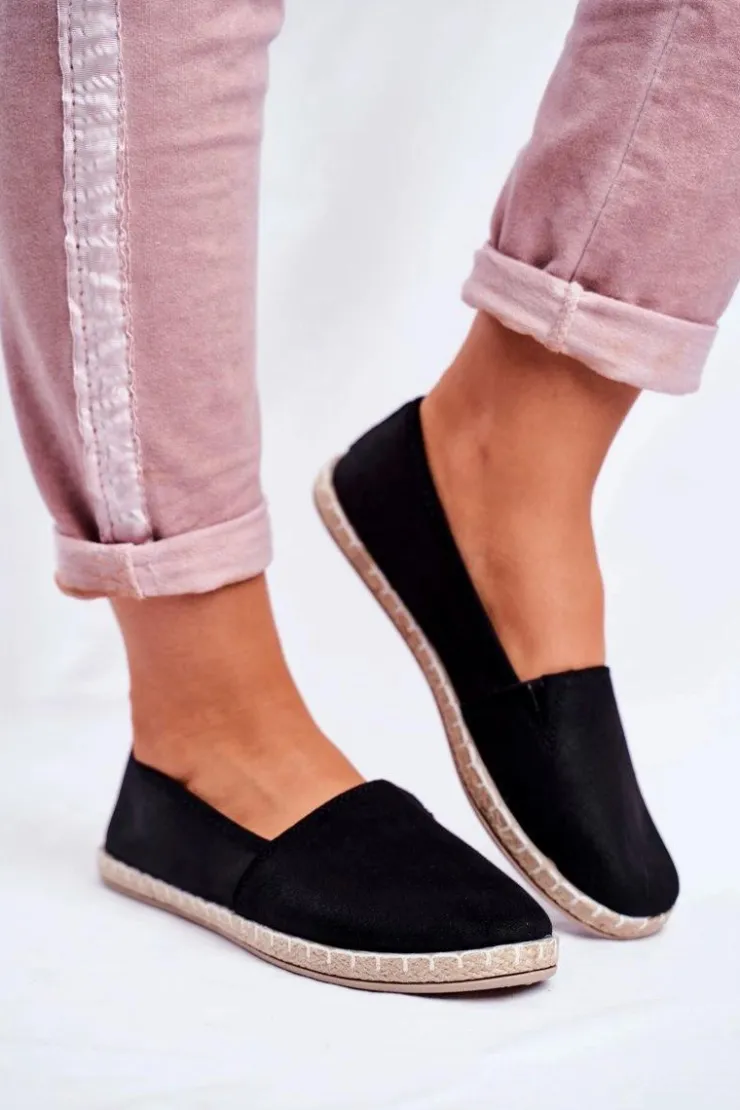Damskie Evento Damskie Espadryle Wsuwane Czarne Lapu Lapu