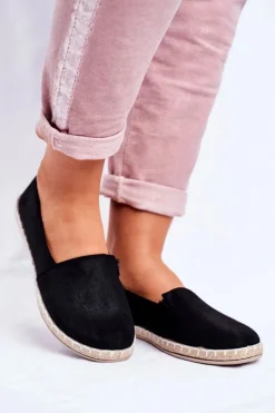 Damskie Evento Damskie Espadryle Wsuwane Czarne Lapu Lapu