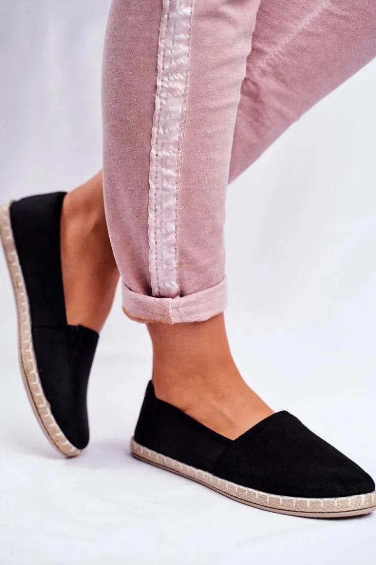 Damskie Evento Damskie Espadryle Wsuwane Czarne Lapu Lapu