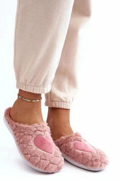 INBLU Kapcie Klasyczne|Klapki Damskie Klasyczne*Damskie Futrzane Obuwie Domowe Kapcie EC000099 Różowe