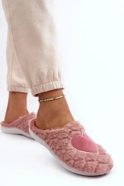 INBLU Kapcie Klasyczne|Klapki Damskie Klasyczne*Damskie Futrzane Obuwie Domowe Kapcie EC000099 Różowe
