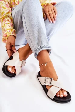 Damskie ZAXY Damskie Gumowe Klapki JJ285057 Białe