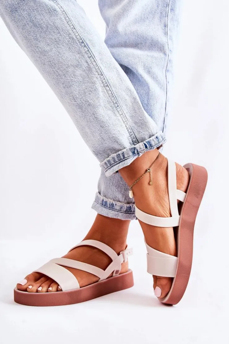 Damskie ZAXY Damskie Gumowe Sandały JJ285053 Białe