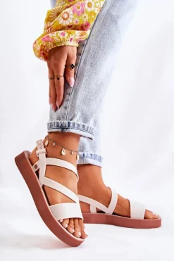 Damskie ZAXY Damskie Gumowe Sandały JJ285053 Białe