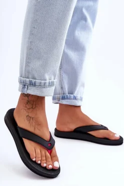 Damskie 4F Damskie Japonki Klapki SS23FFLIF061-21S Czarno-Różowe