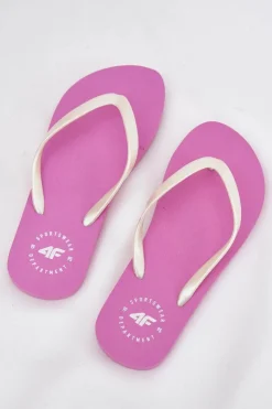 Online 4F Damskie Japonki Klapki MM00FFLIF018-54S Różowe Różowy