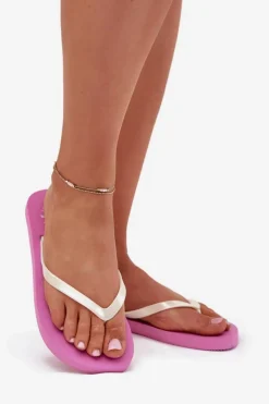 Online 4F Damskie Japonki Klapki MM00FFLIF018-54S Różowe Różowy