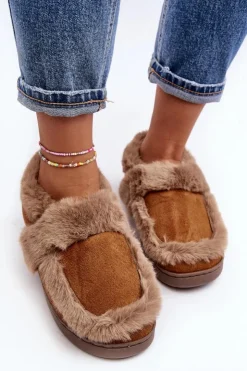 Best Boto Damskie Kapcie Z Futerkiem Camel Sailey
